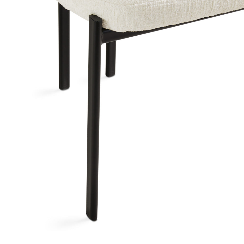 Otis Dining Chair: Cream Linen