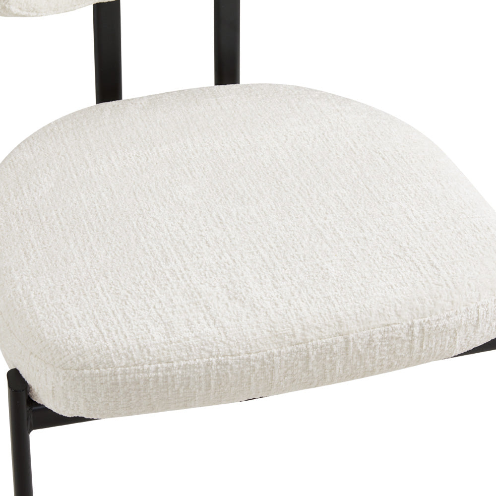 Otis Dining Chair: Cream Linen