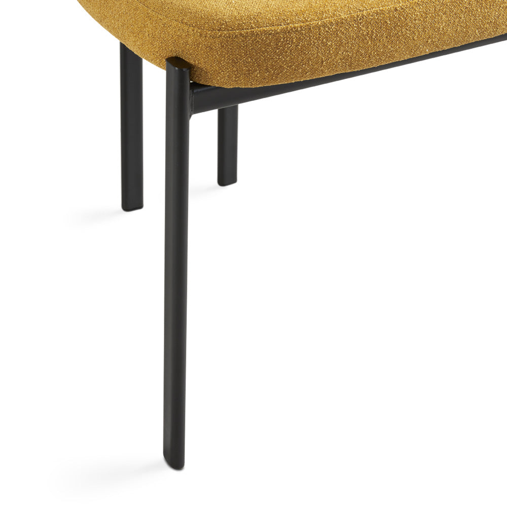 Otis Dining Chair: Mustard Fabric