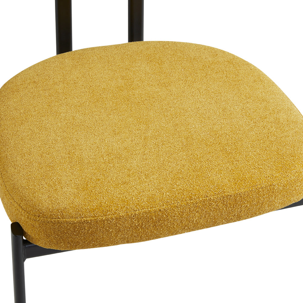 Otis Dining Chair: Mustard Fabric