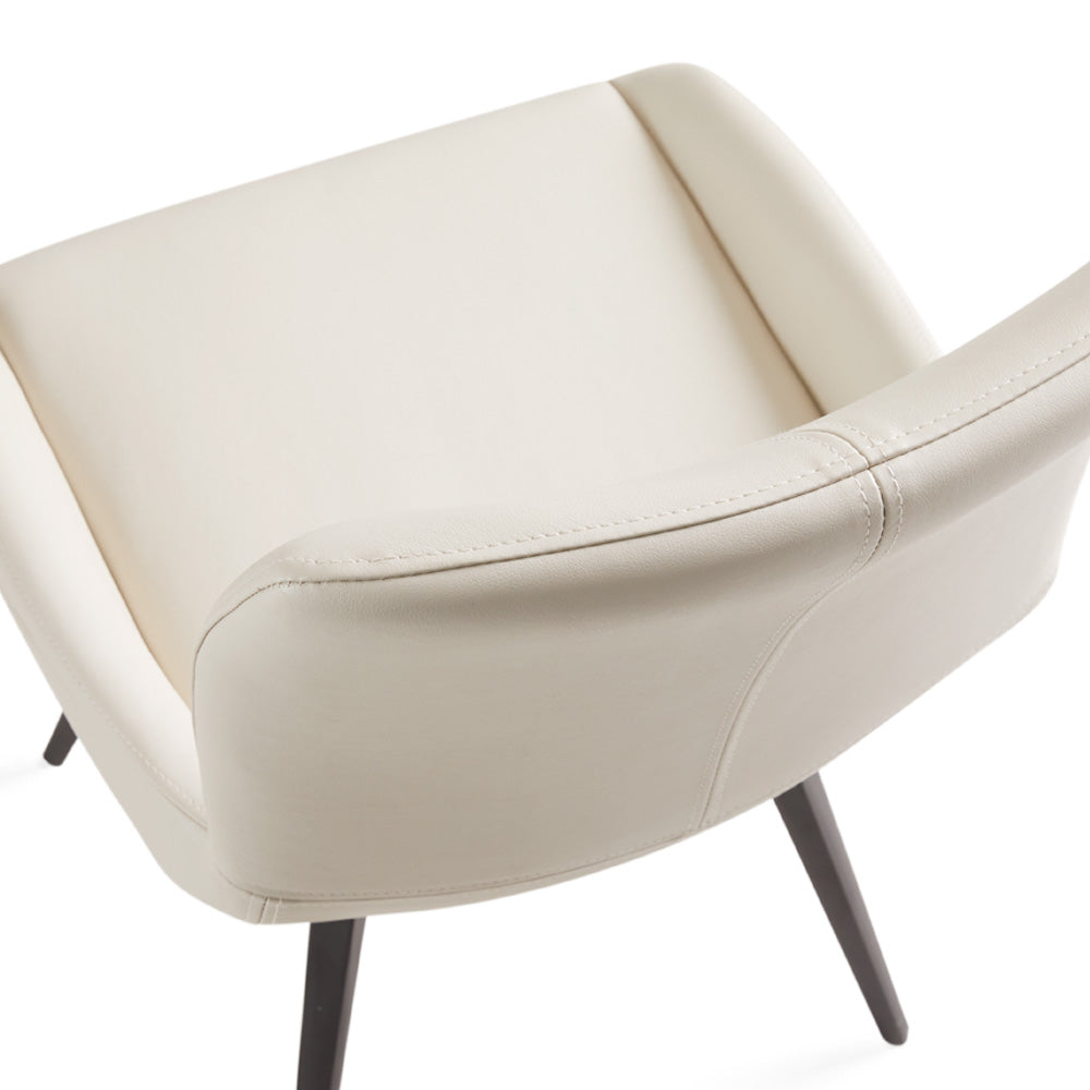 Nona Swivel Chair: Taupe Leatherette