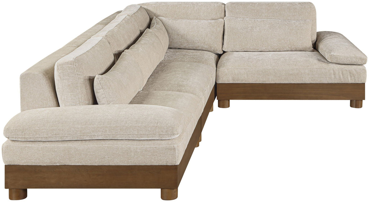 Turin - Chenille Fabric Upholstered Modular Sectional - Taupe