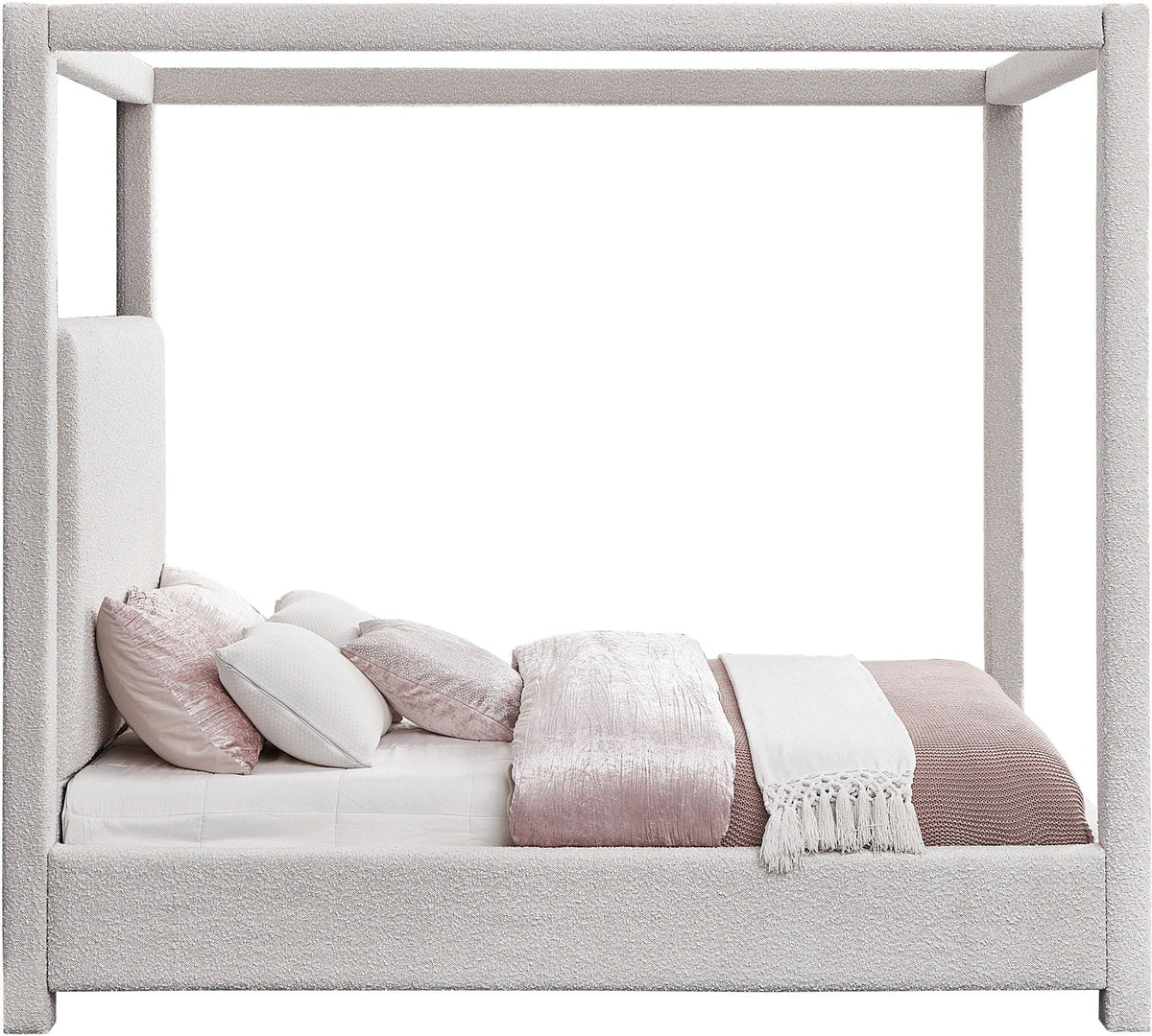 Eden - Boucle Fabric Upholstered Bed