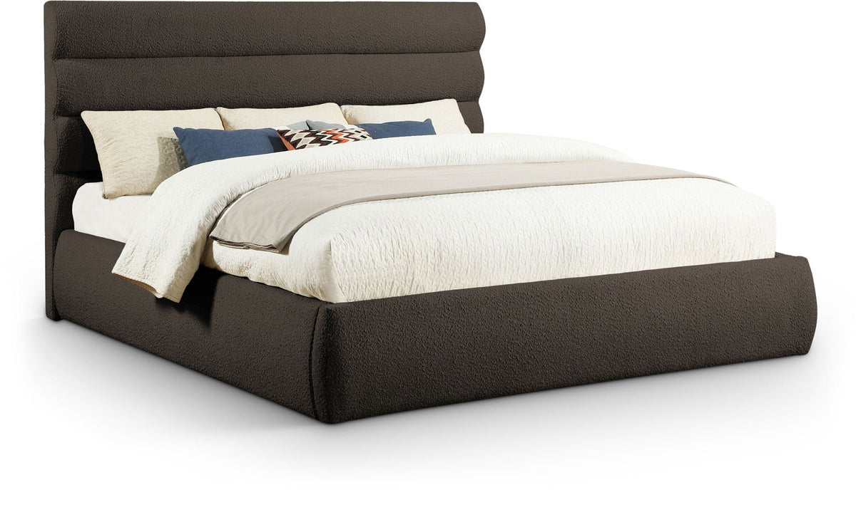 Adam - Boucle Fabric Bed With 52" Headboard