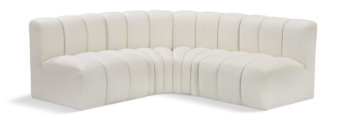 Arc - Faux Leather 4 Piece Corner Modular Sofa