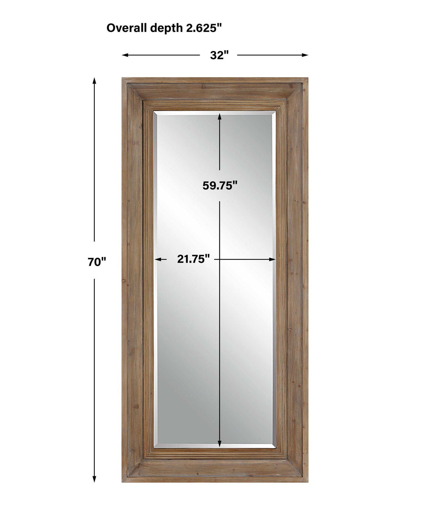 Missoula - Large Natural Wood Mirror