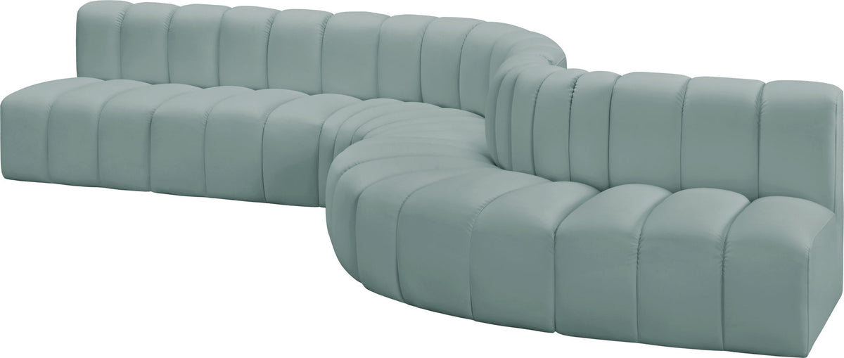 Arc - Faux Leather 7 Piece Modular Sofa