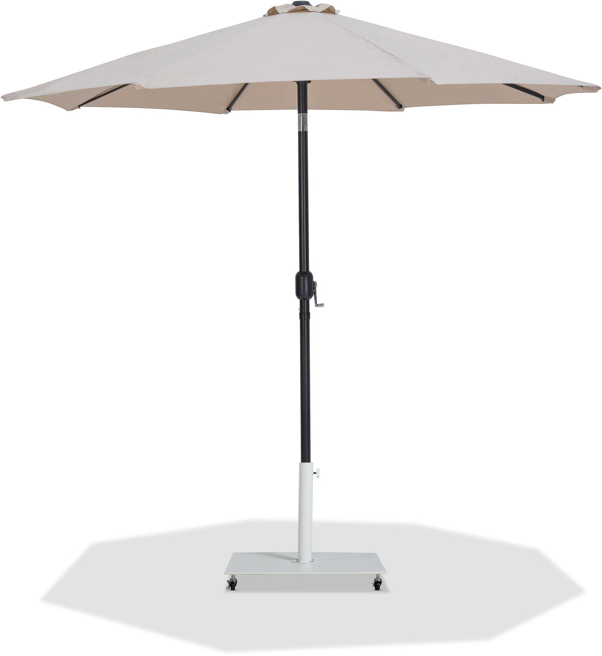 Fiji - Aluminum Patio Umbrella With Square White And Black Base