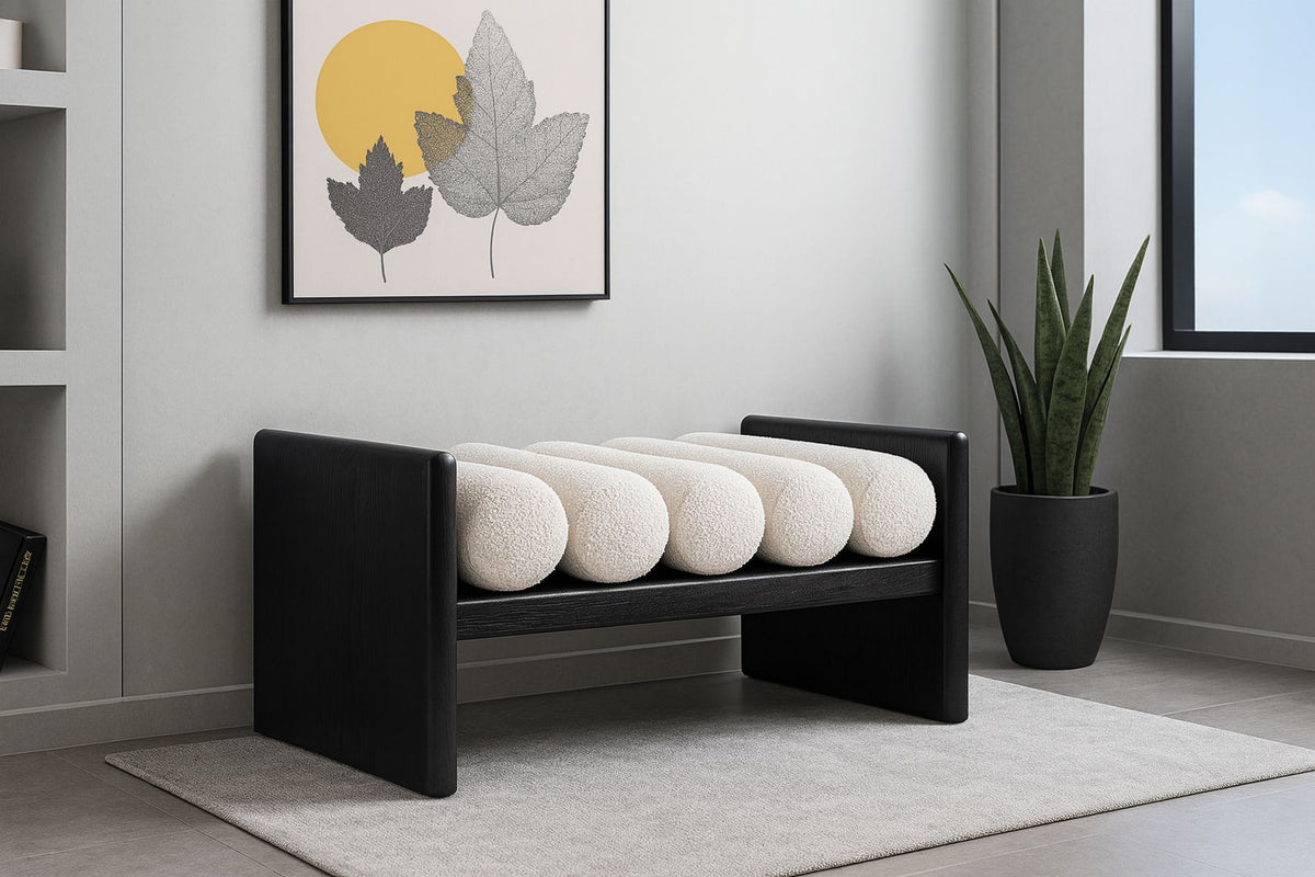 Waverly - Bench With Black Frame