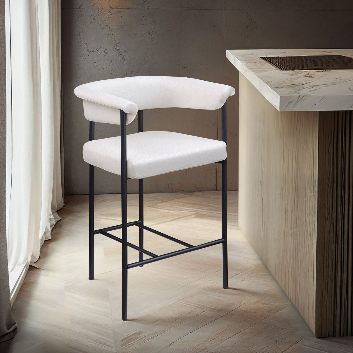 Malin - Faux Leather Counter Stool (Set of 2)