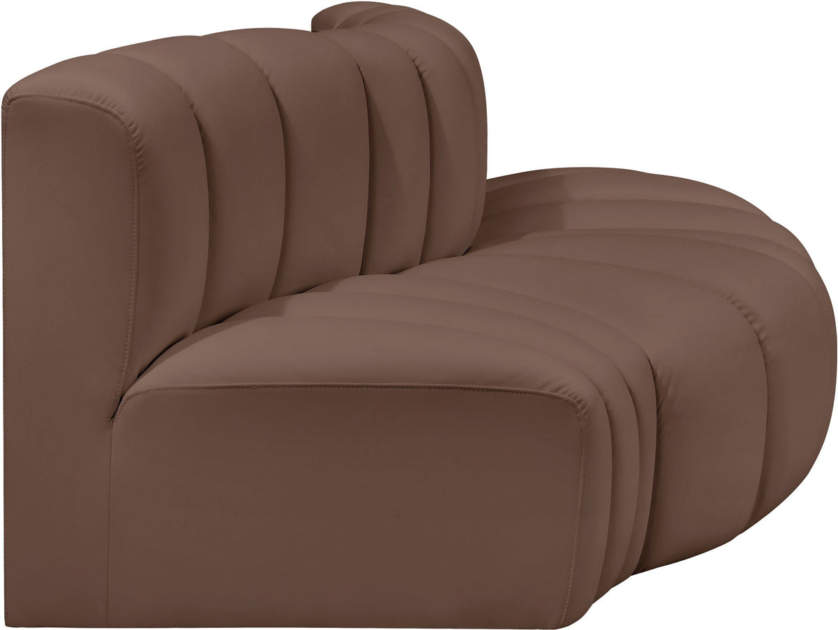 Arc - Faux Leather 3 Piece Modular Sofa