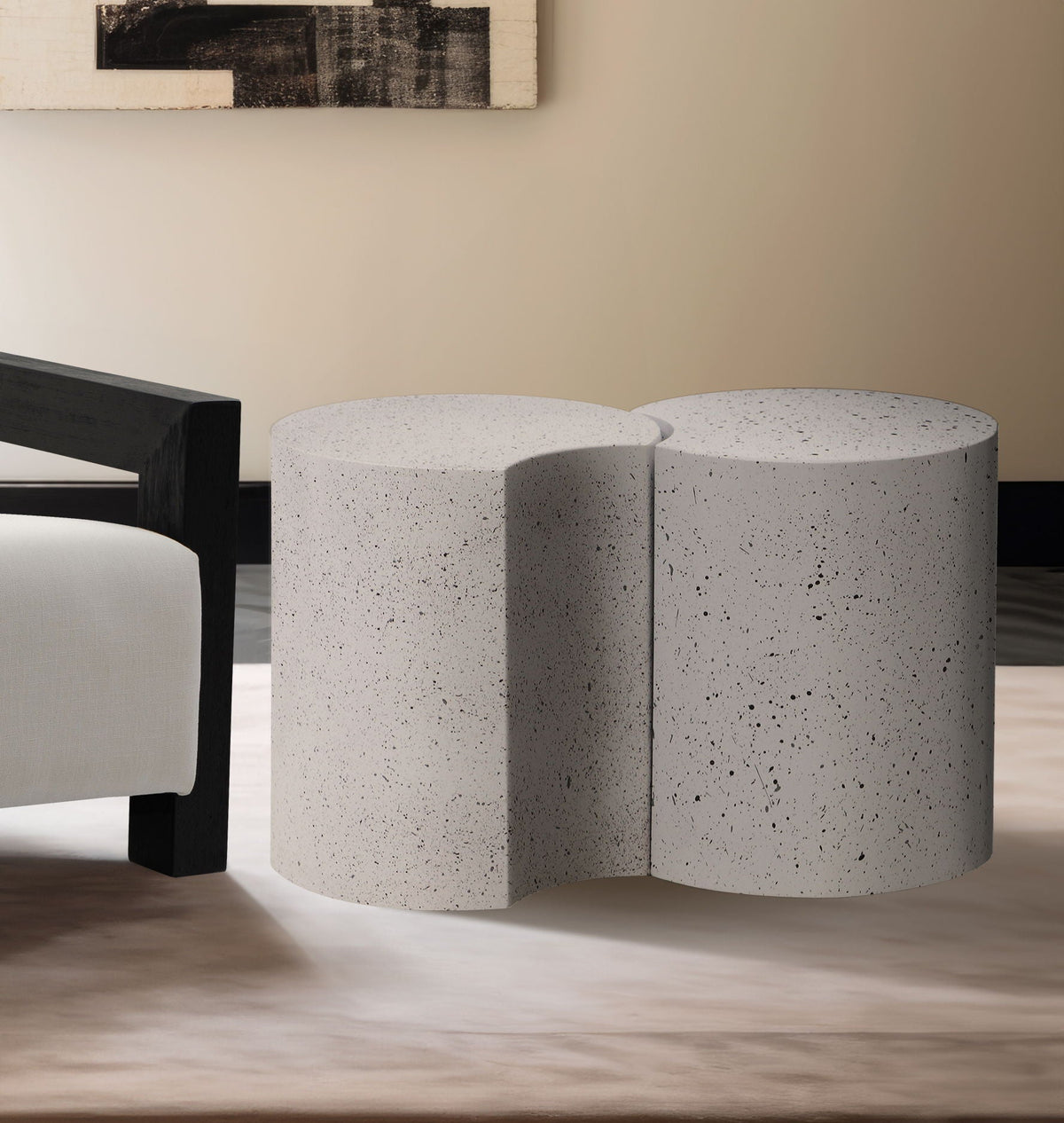Dimple - End Table - Terazzo Finish