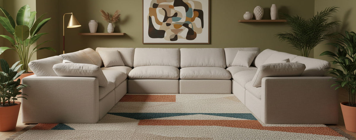 Indulge - Linen 8 Piece Modular Sectional