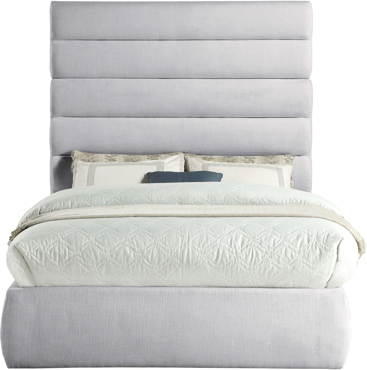 Adam - Linen Fabric Bed With 70.5" Headboard