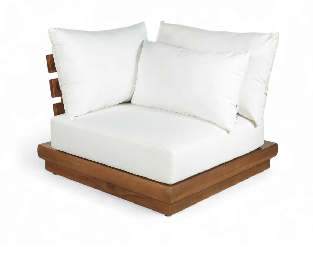 Mirella - Water Resistant Fabric Upholstered Outdoor Patio Modular Corner Chair