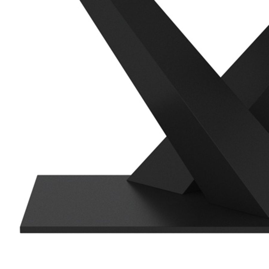 Julius/Signy 7pc Dining Set in White Table with Black Chair