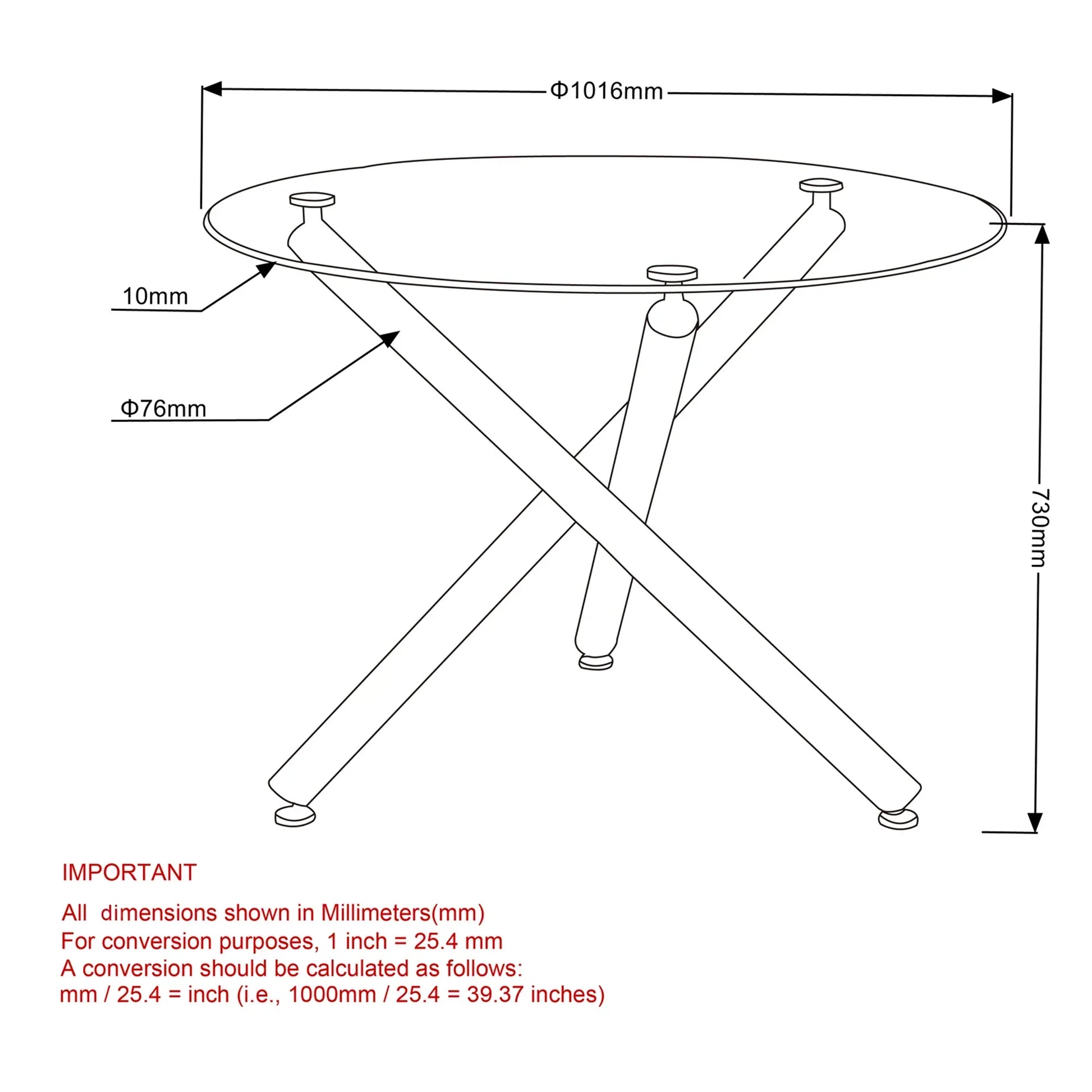 Solara II Round Dining Table in Chrome - Furniture Depot