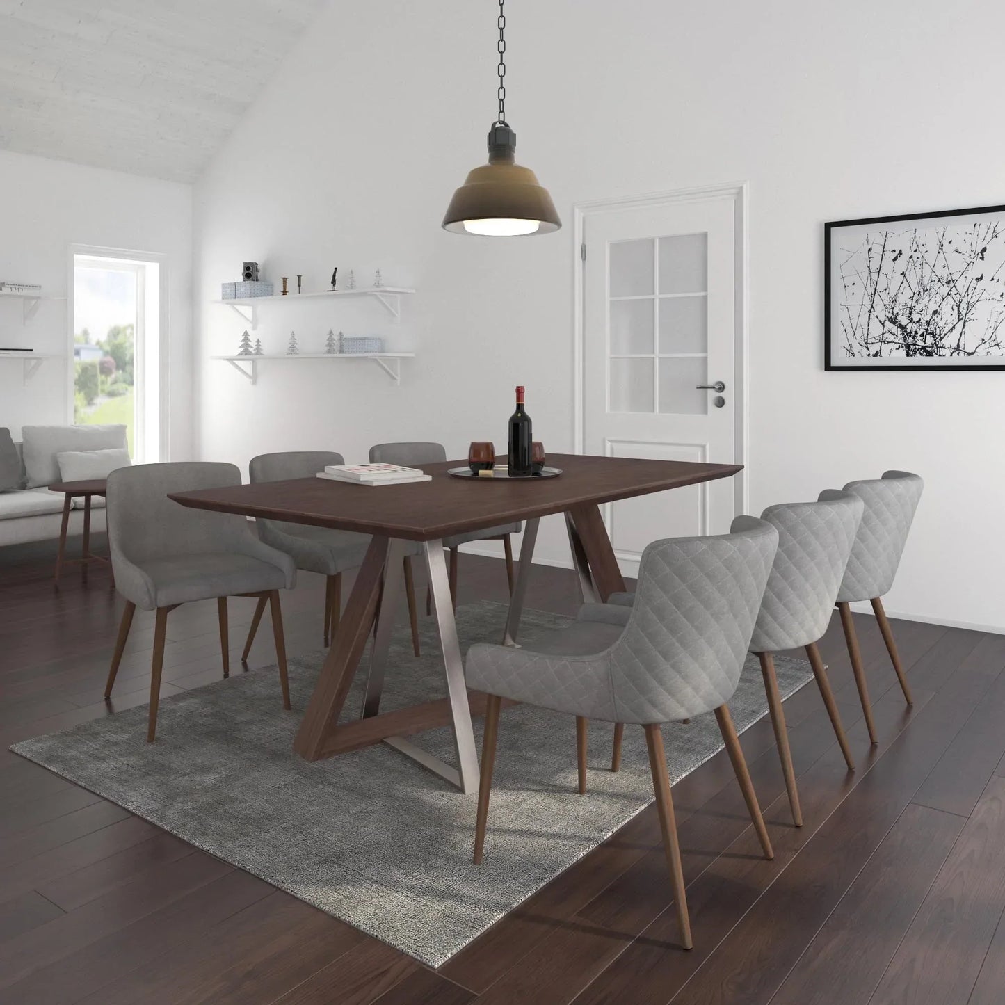 DRAKE-DINING TABLE-WALNUT - Furniture Depot