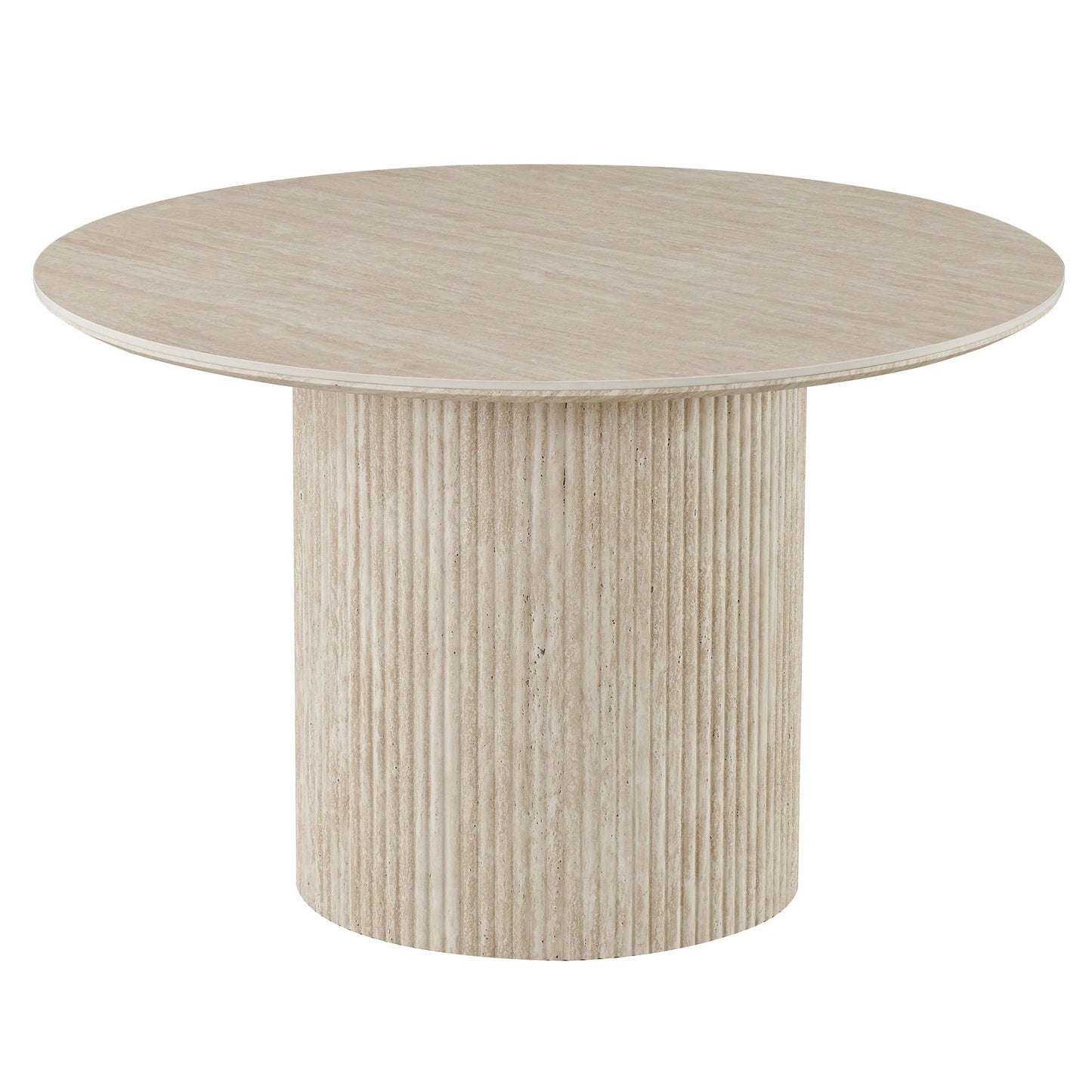Thalia 47" Round Dining Table Ivory