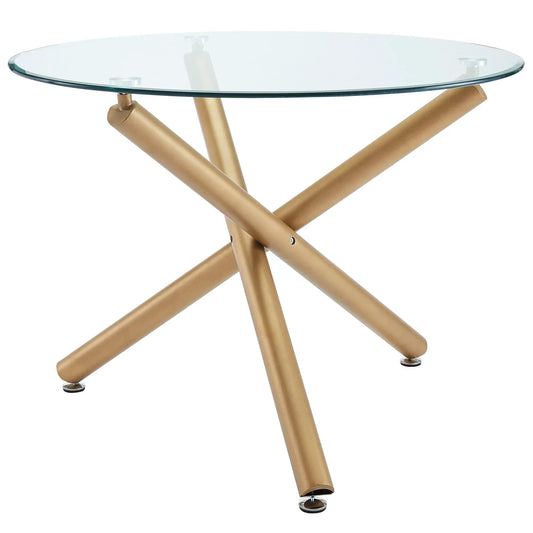 CARMILLA-DINING TABLE-GOLD - Furniture Depot