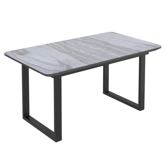 Gavin Dining Table with Extension in Black - Furniture Depot