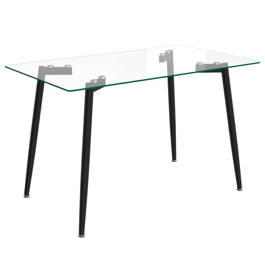 Abbot Rectangular Dining Table in Black - Furniture Depot