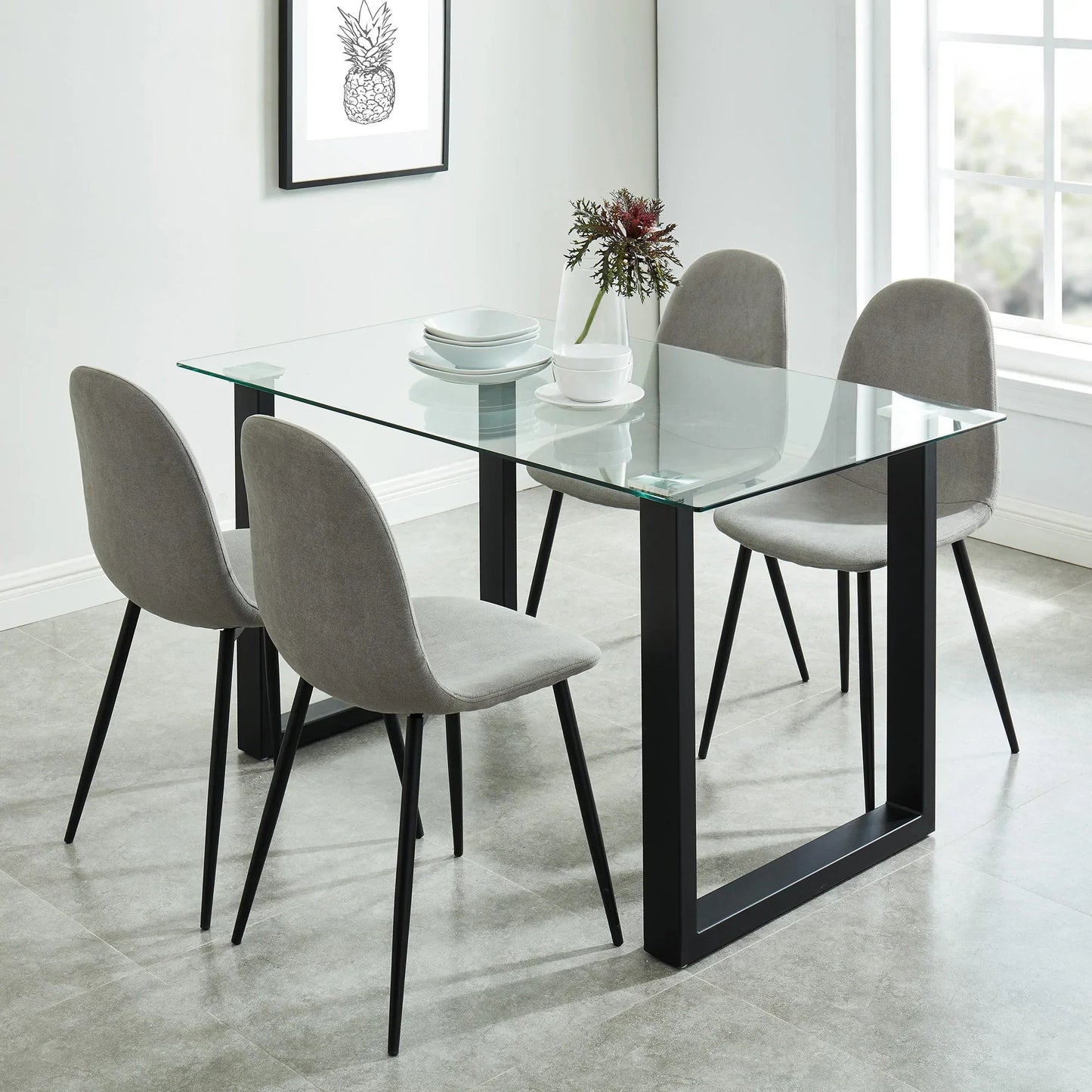 Franco Rectangular Dining Table in Black - Furniture Depot