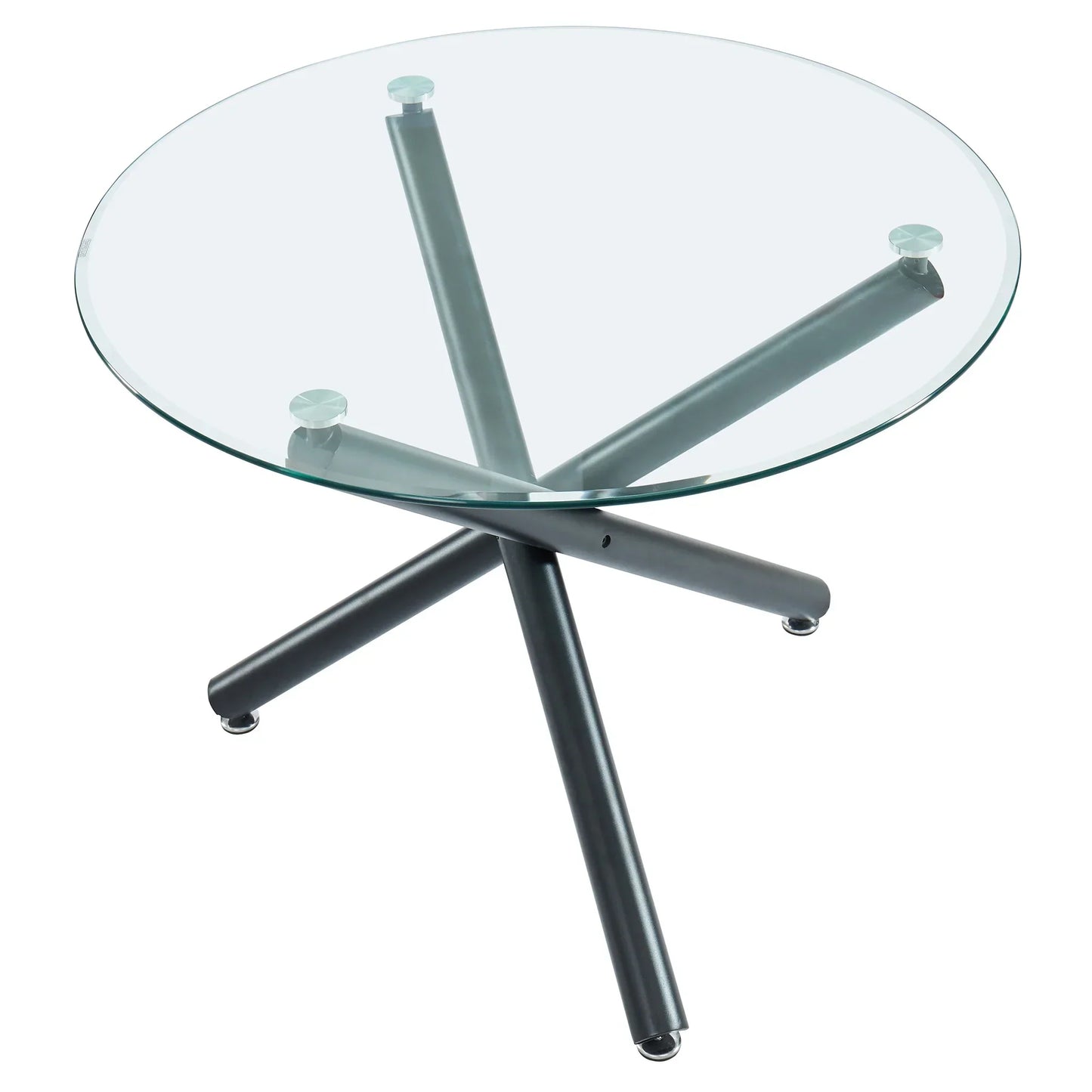 Suzette Round Dining Table in Black - Furniture Depot