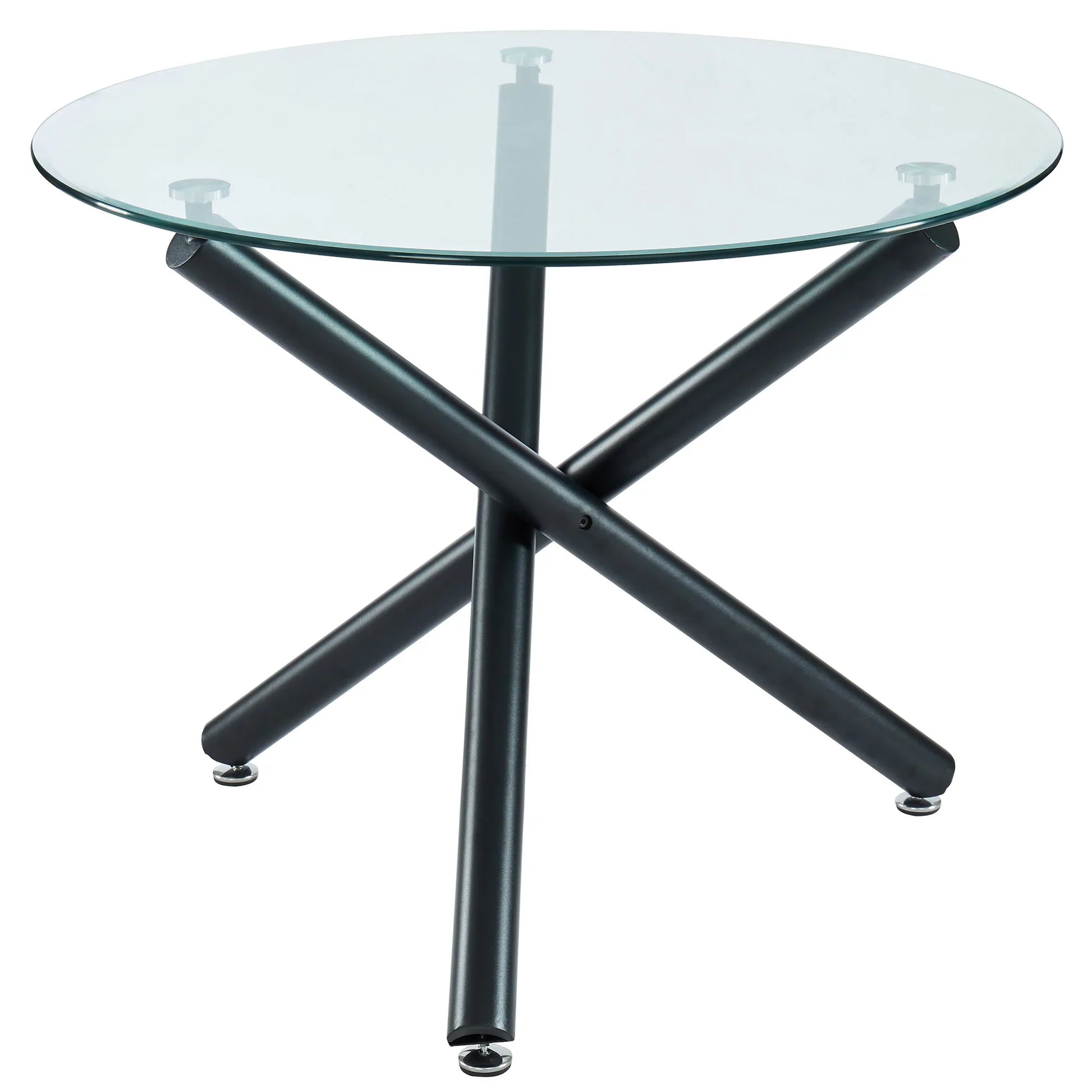 Suzette Round Dining Table in Black - Furniture Depot