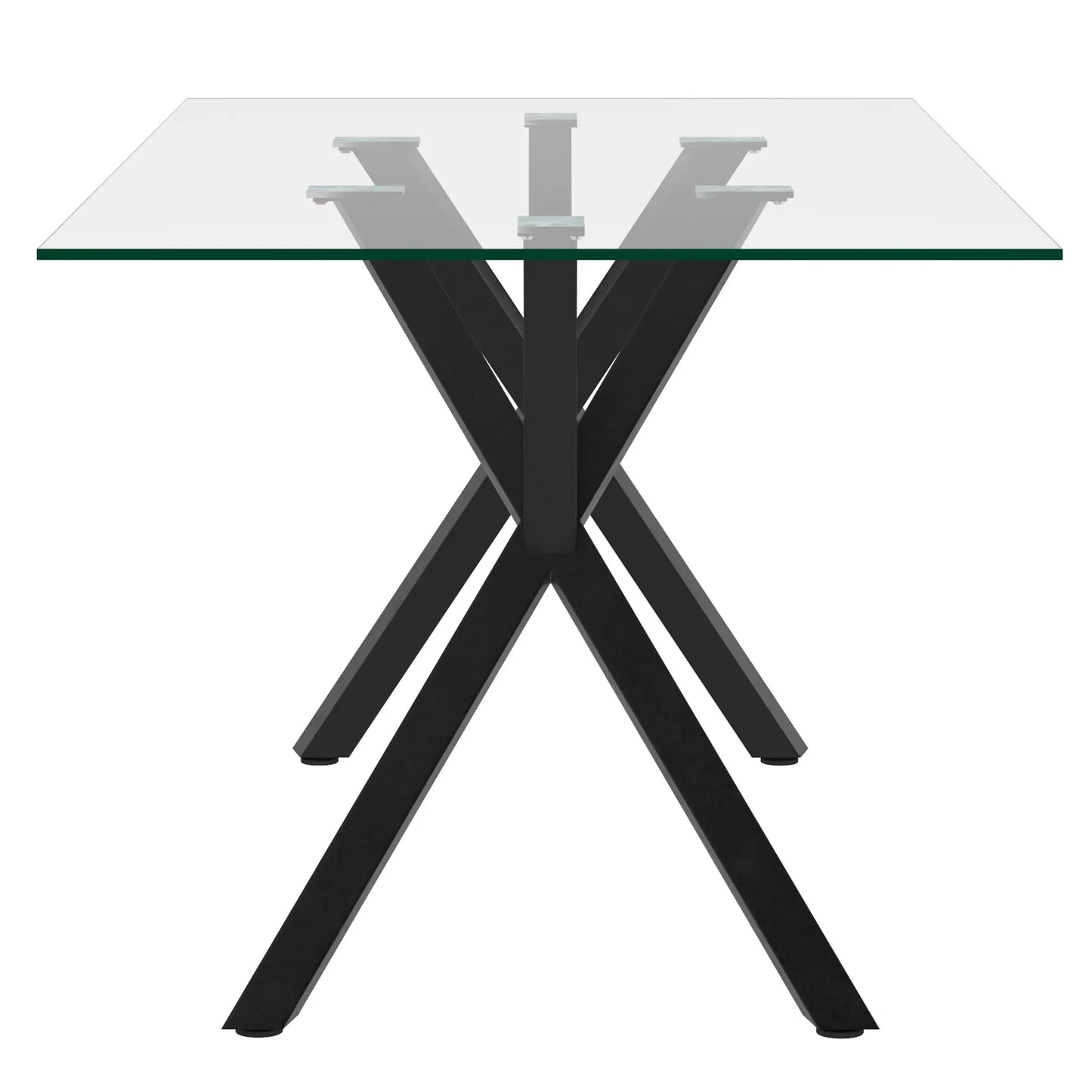 Stark Rectangular Dining Table in Black - Furniture Depot