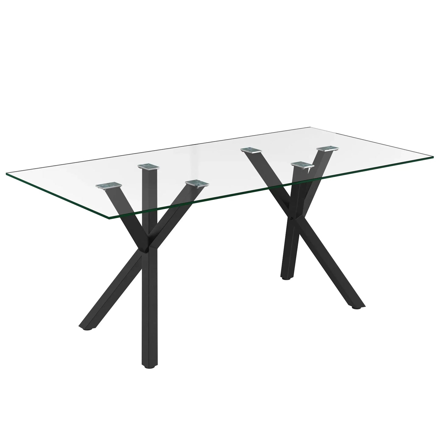 Stark Rectangular Dining Table in Black - Furniture Depot