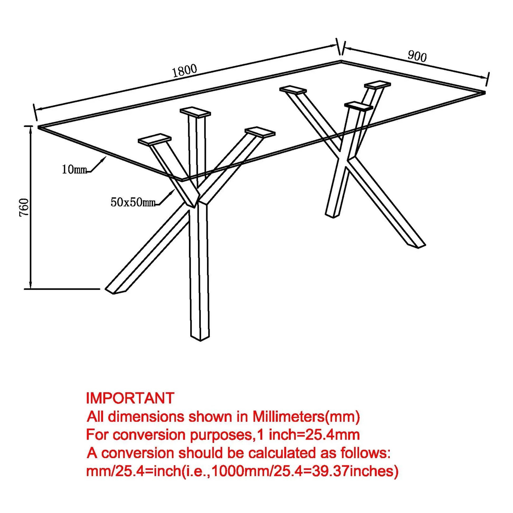 Stark Rectangular Dining Table in Walnut - Furniture Depot