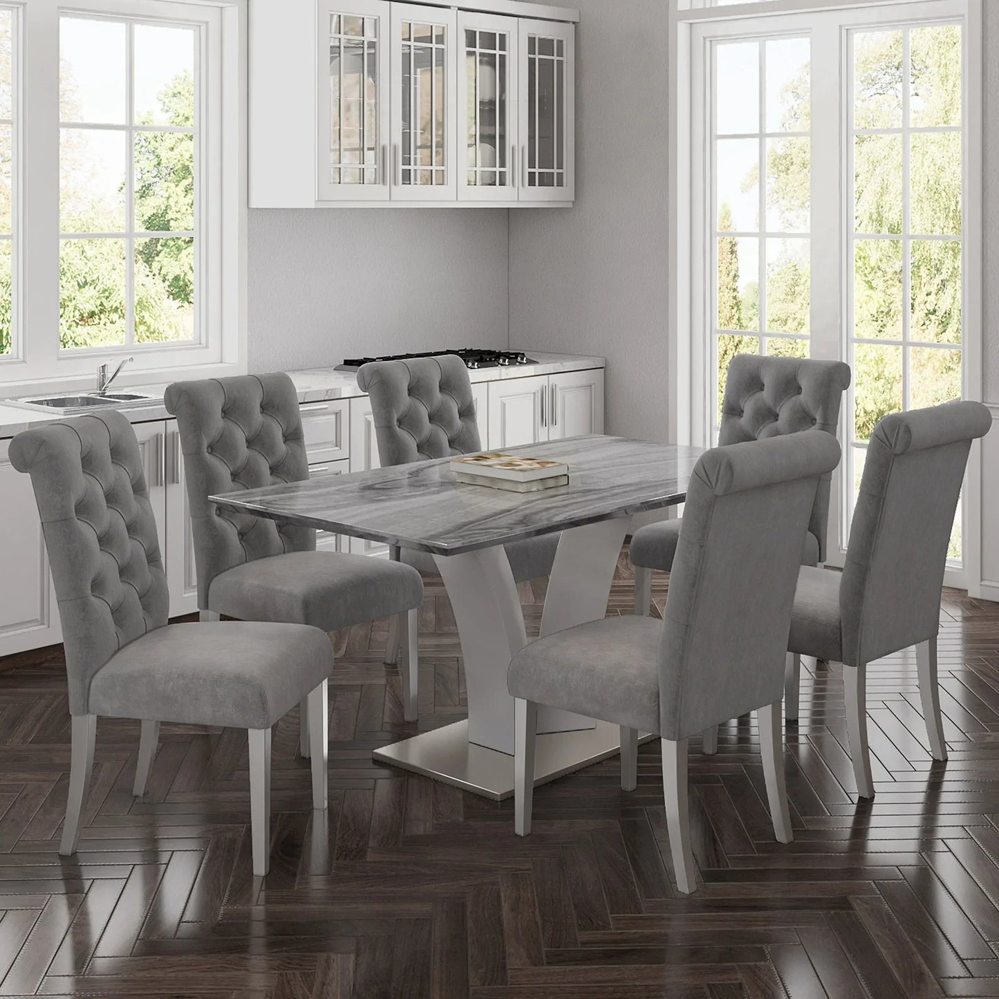 NAPOLI-DINING TABLE-GREY - Furniture Depot