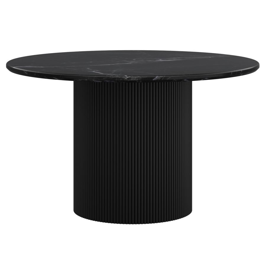 Jilsa Round Dining Table in Black