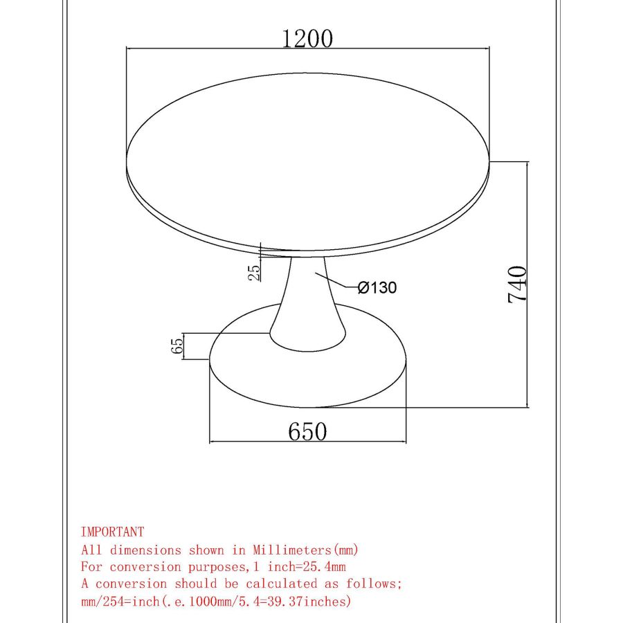 Zilo 48" Round Dining Table in White Faux Marble and Aged Gold