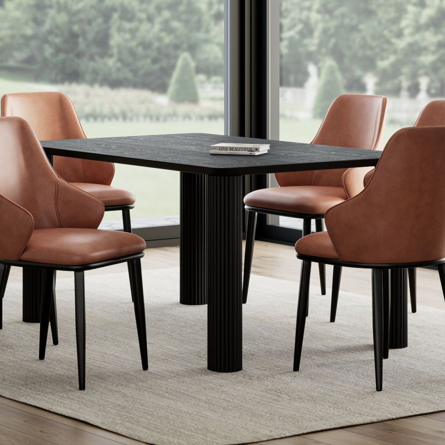 Sangra 59" Small Rectangular Dining Table in Black