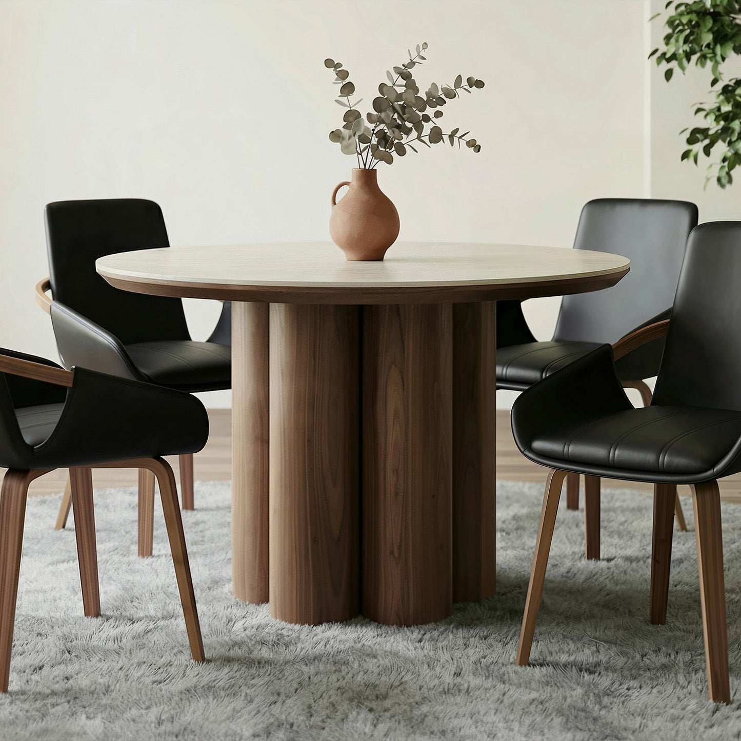 Seaton 47" Round Dining Table Walnut