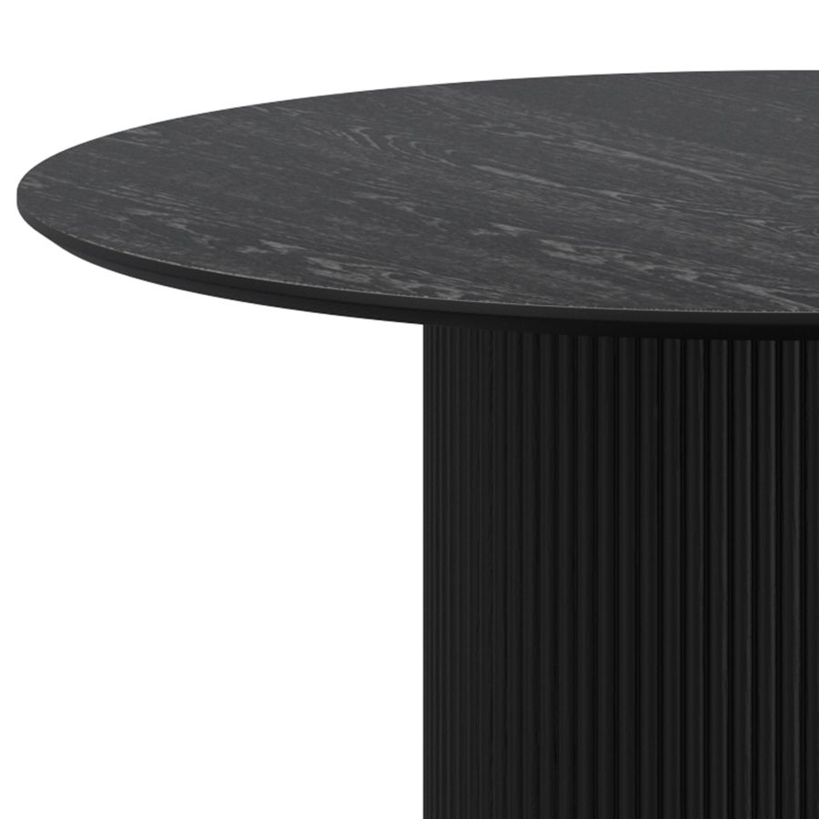 Tovas Round Dining Table in Black