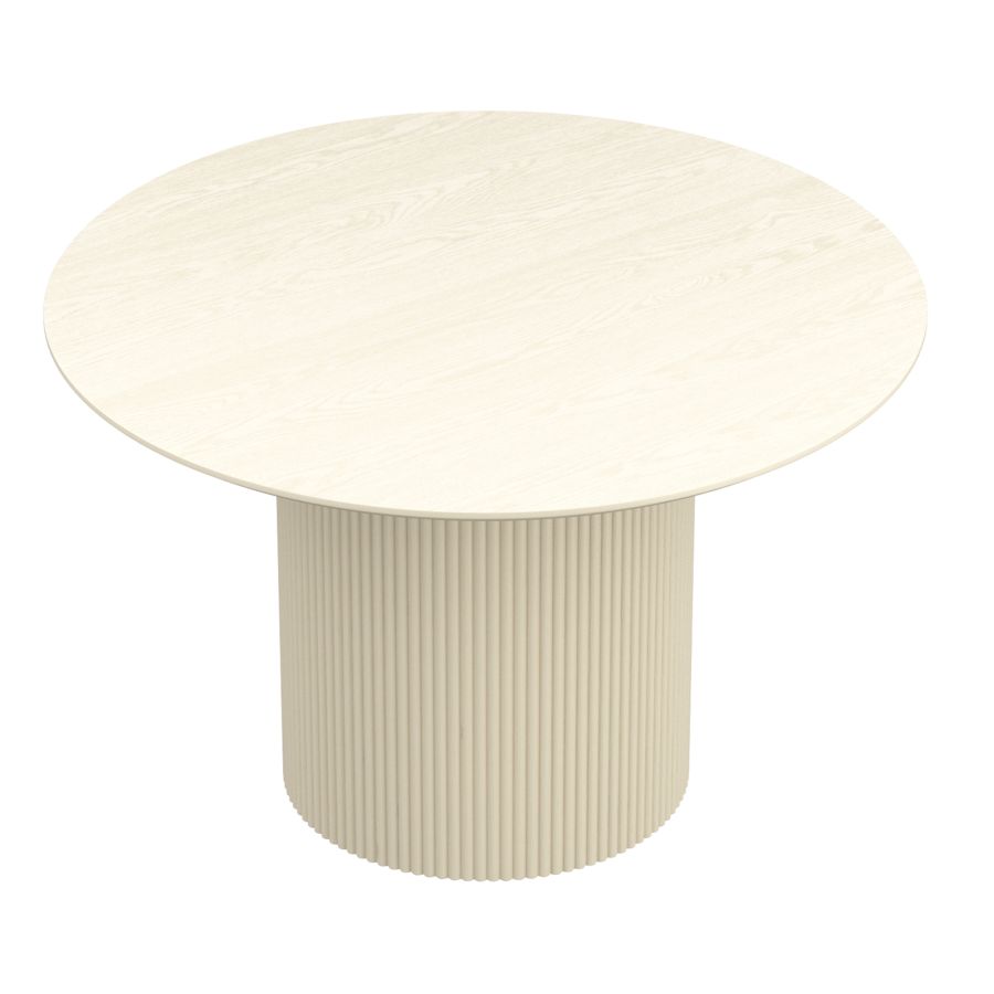 Tovas Round Dining Table in Ivory