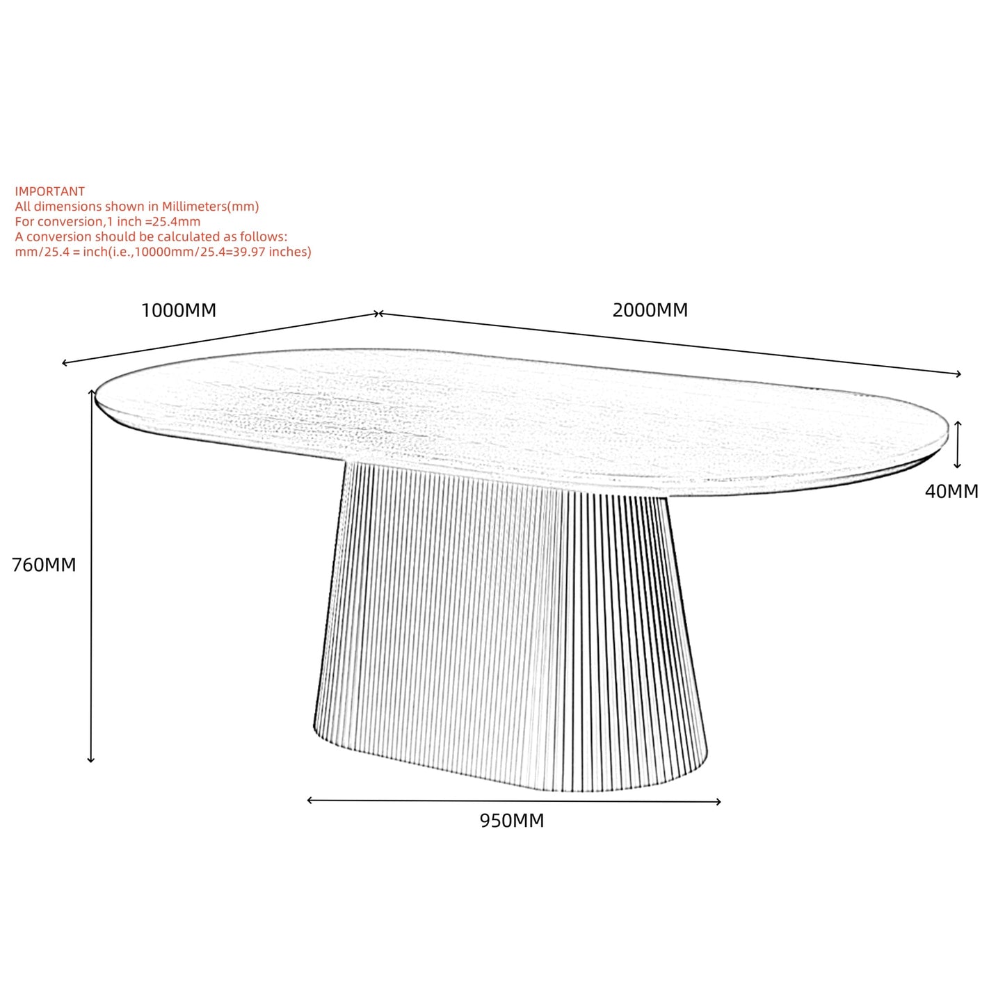 Tovas Oval Dining Table Ivory