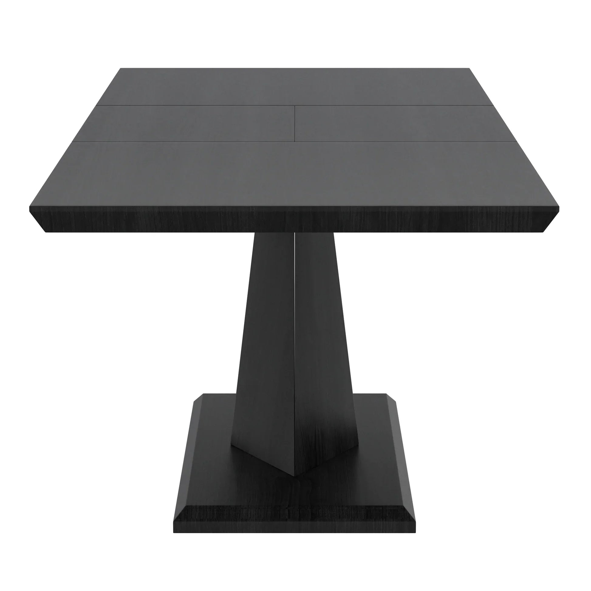 Eclipse/Hollis 7pc Dining Set in Black with Ivory Chair - Furniture Depot