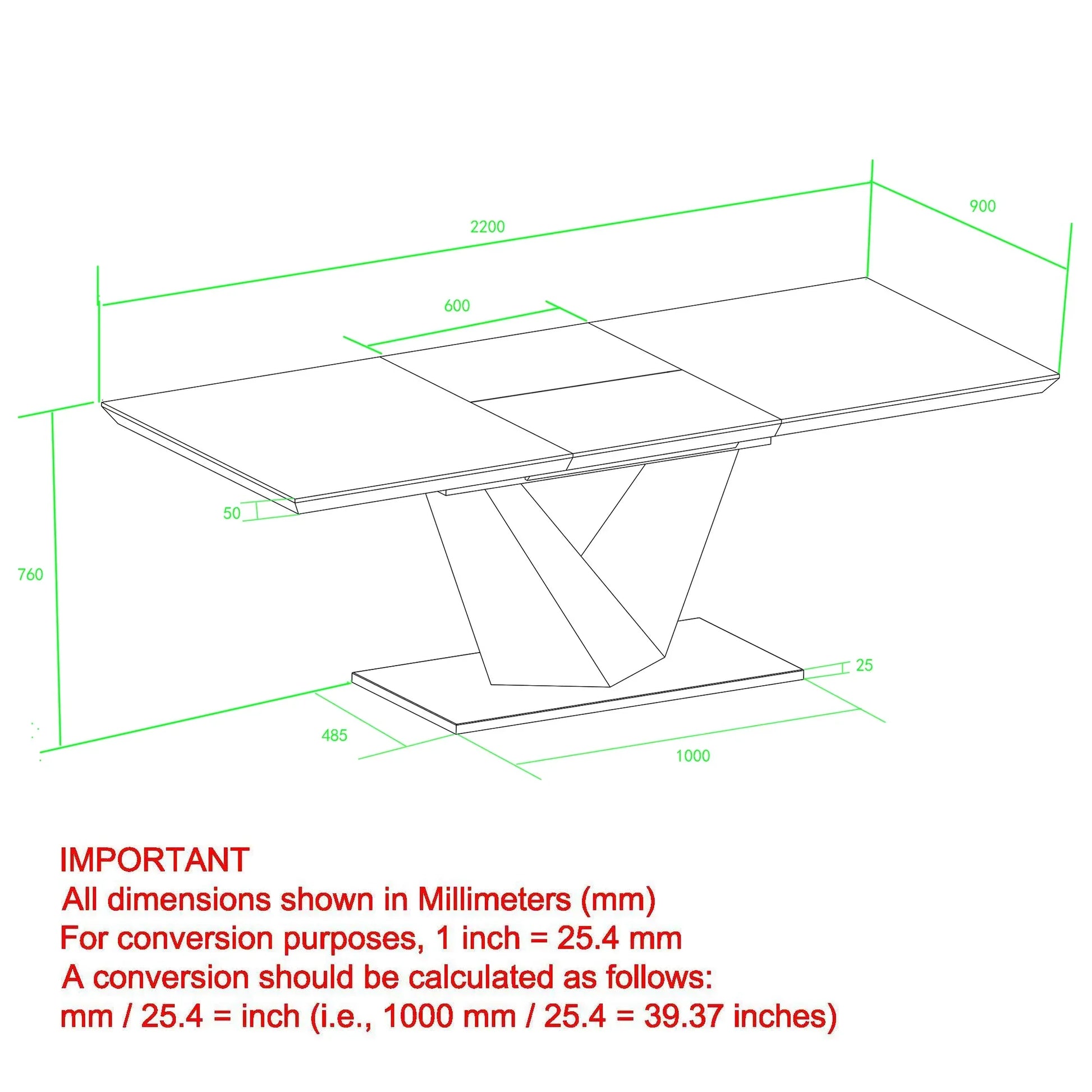 Eclipse Dining Table with Extension in Washed Oak - Furniture Depot