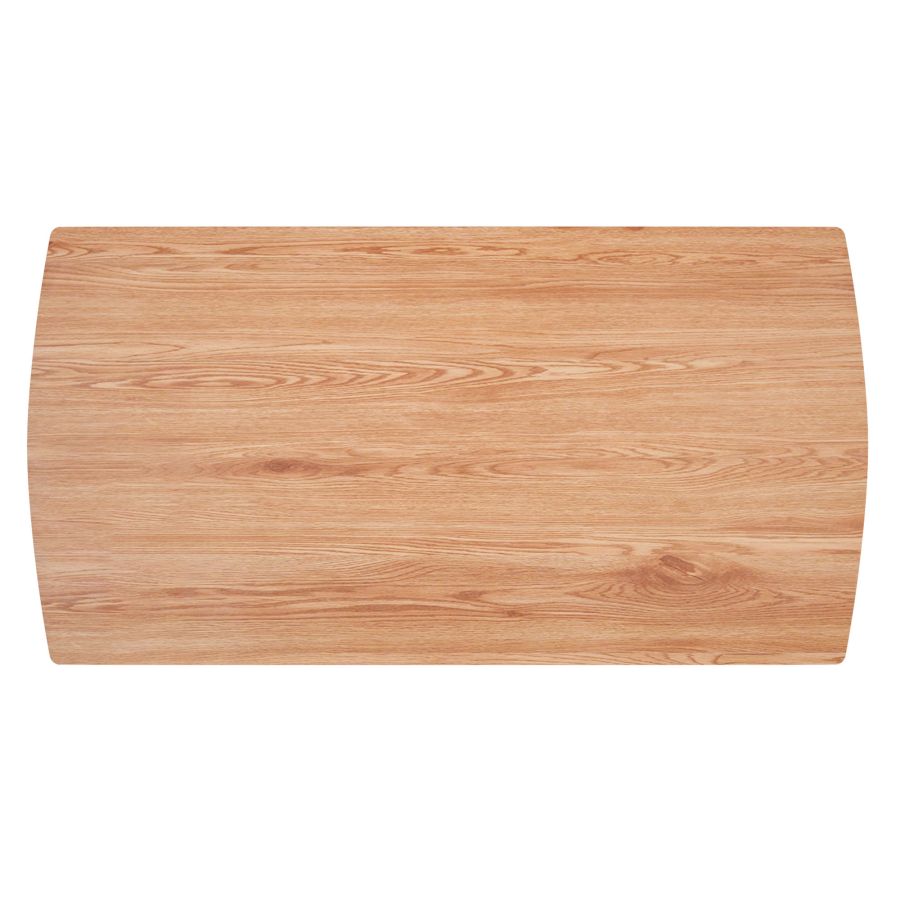 Leon Rectangular Dining Table in Natural and Black