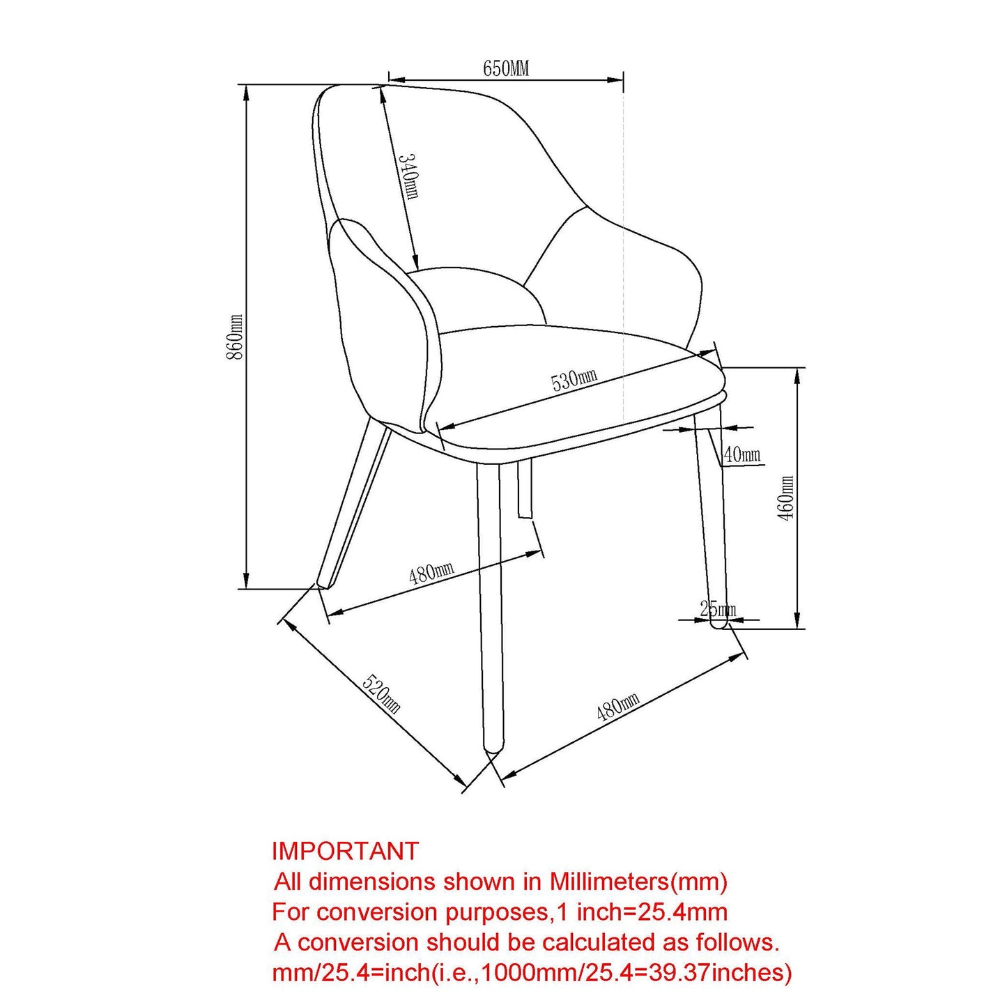 Denzel Dining Chair Black