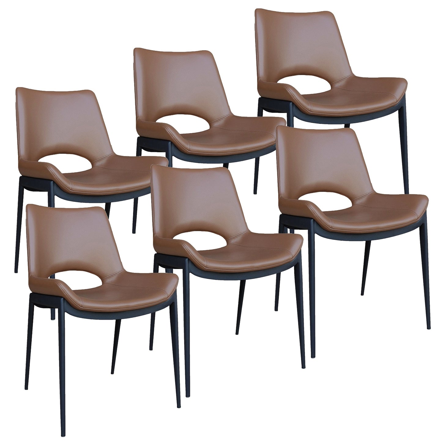 Icona Dining Chair Saddle Black