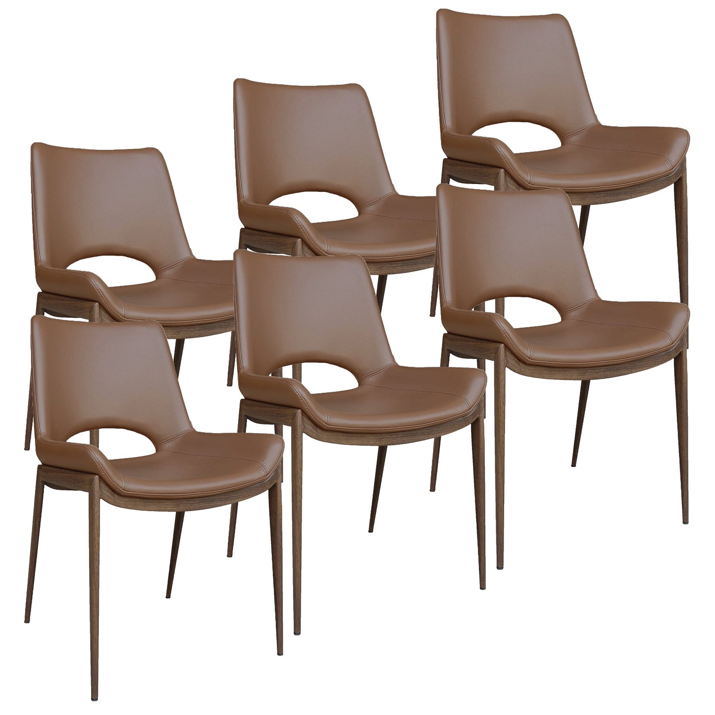 Icona Dining Chair Saddle Walnut