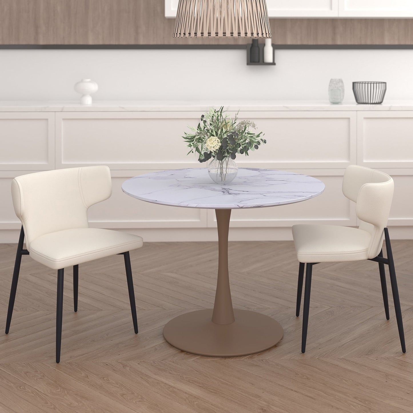 Olis Side Chair Pu Beige