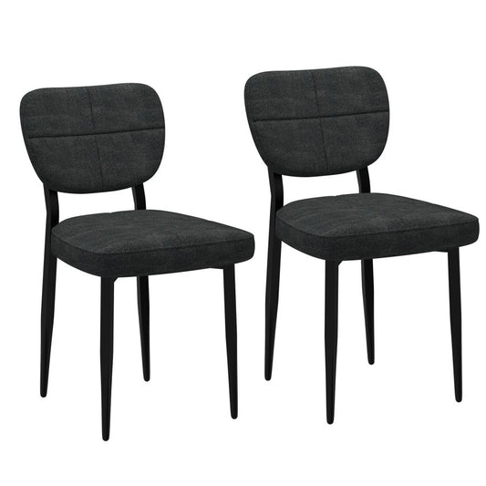 Zeke Dining Chair, Set of 2, in Charcoal and Black