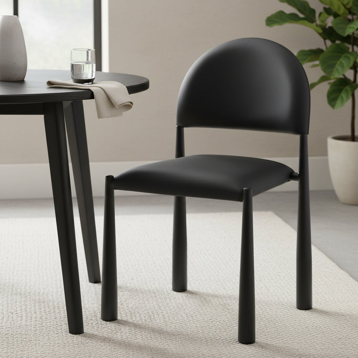 Auggie Dining Chair Black Black
