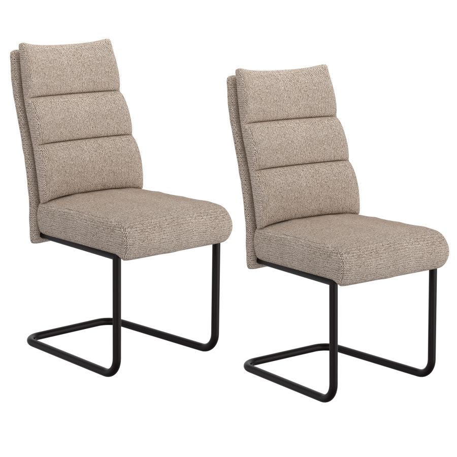 Brodi Dining Chair, set of 2, in Beige and Black